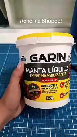 Manta Líquida Emborrachada Impermeabilizante Garin 1,2kg! #casaereforma #construcaocivil #mantaliquidaemborrachada #mantaliquida #mantaliquidagarin #shopee #oferta #promocao #laje 
