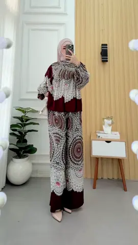 merahnya menyala🥳jangan lupa diorder😘#setelanrayon#setelanviral #setelanjumbo#setelanmurah 