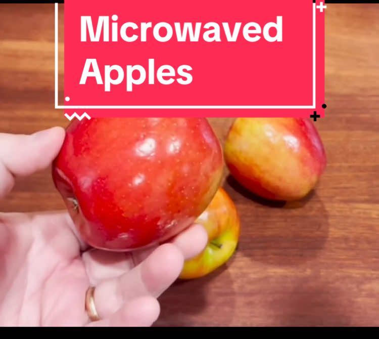 Microwaved Apples #microwave #apple 