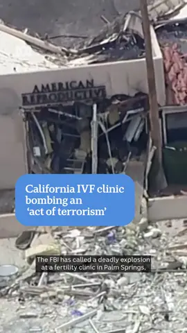 A fatal bomb near a fertility clinic in California has been labelled as a targeted attack by the FBI. One person was killed and at least four people were injured in the explosion.  To personalise your news & stay in the know, download the ABC News app via the link our bio. #USA #California #IVF #ABCNews