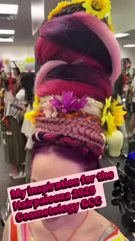 My practical final for hair and braids, inspired on the Groovy 60’s  #hairpalooza #60shair  #cosmetologystudent  #cosmetologyschool #hairstyle #60sfashion @GateWay Community College 