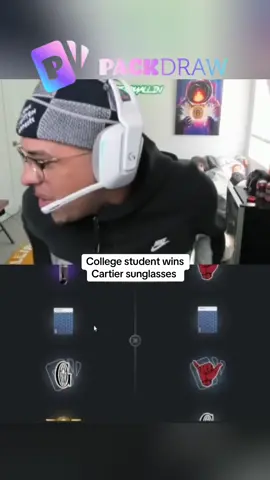 College student wins Cartier sunglasses #kickstreaming 