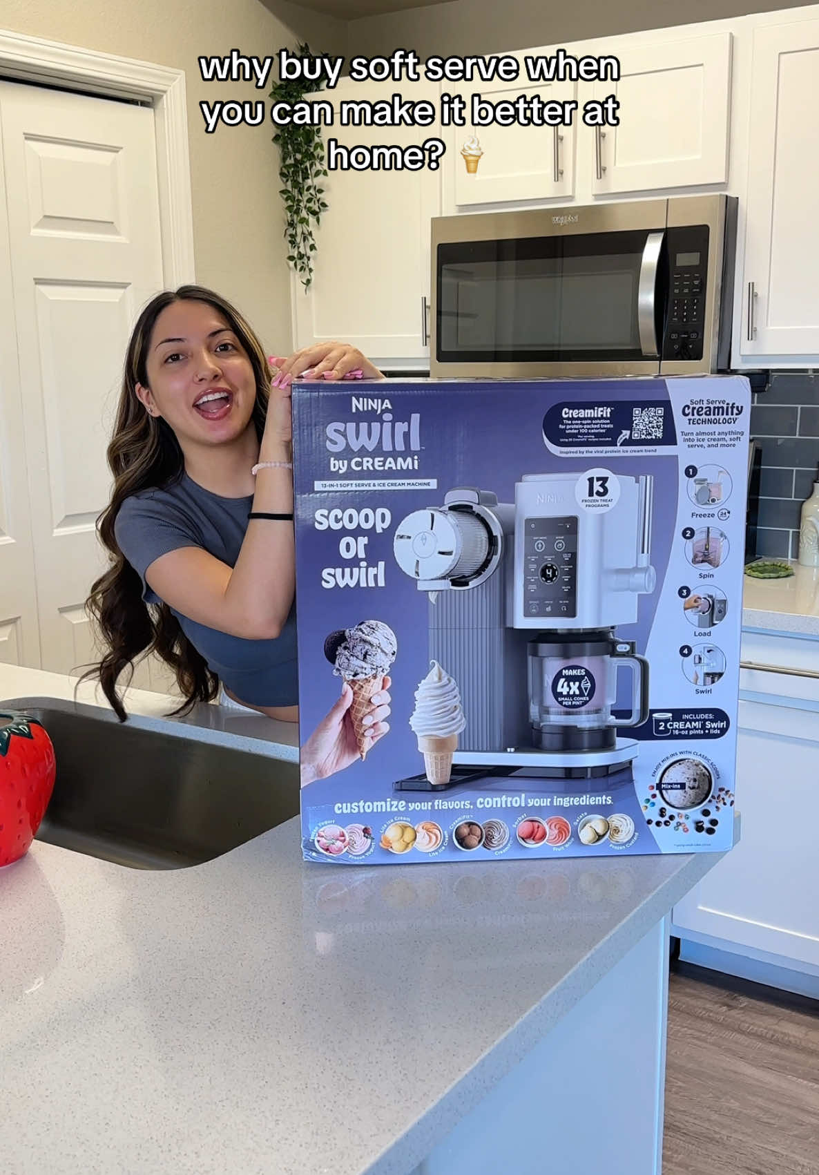 1000% with it! Which flavor should I make next? 😍🍦  @Ninja Kitchen  #ninjaswirl #ninjaswirlbycreami #ninjaswirlcreami #ninjacreami #softserveicecream #softserveicecreammachine #ninjaswirlreview #ninjacreamireview  