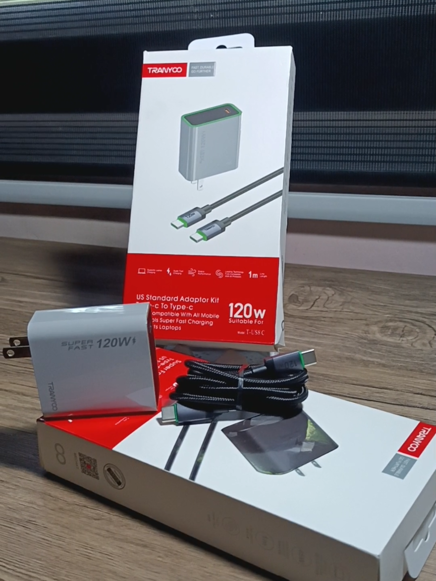 Tranyoo 120W Super Fast Charger Type C❤️ #charger #tranyoo #quality #affordable #foryou #universal #samsung #typec #charging 
