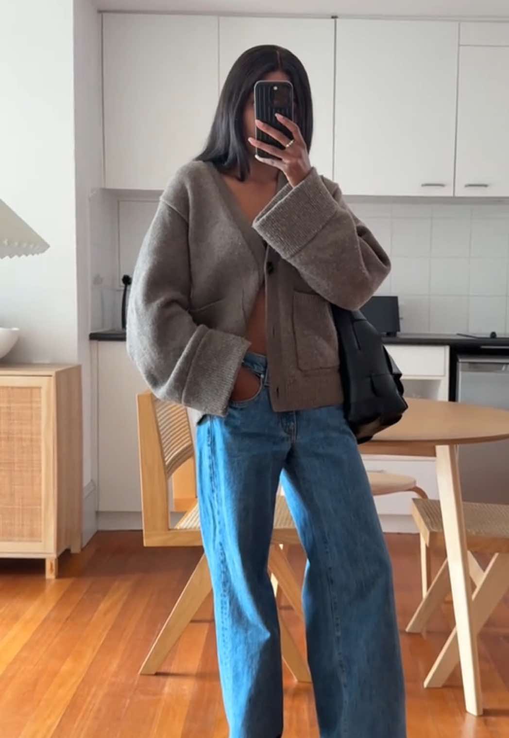 Is anyone else’s weekend vs. work aesthetic completely different? 🫣 #pennyloafers #OOTD #axelarigato #axelarigatocardigan #foryou 