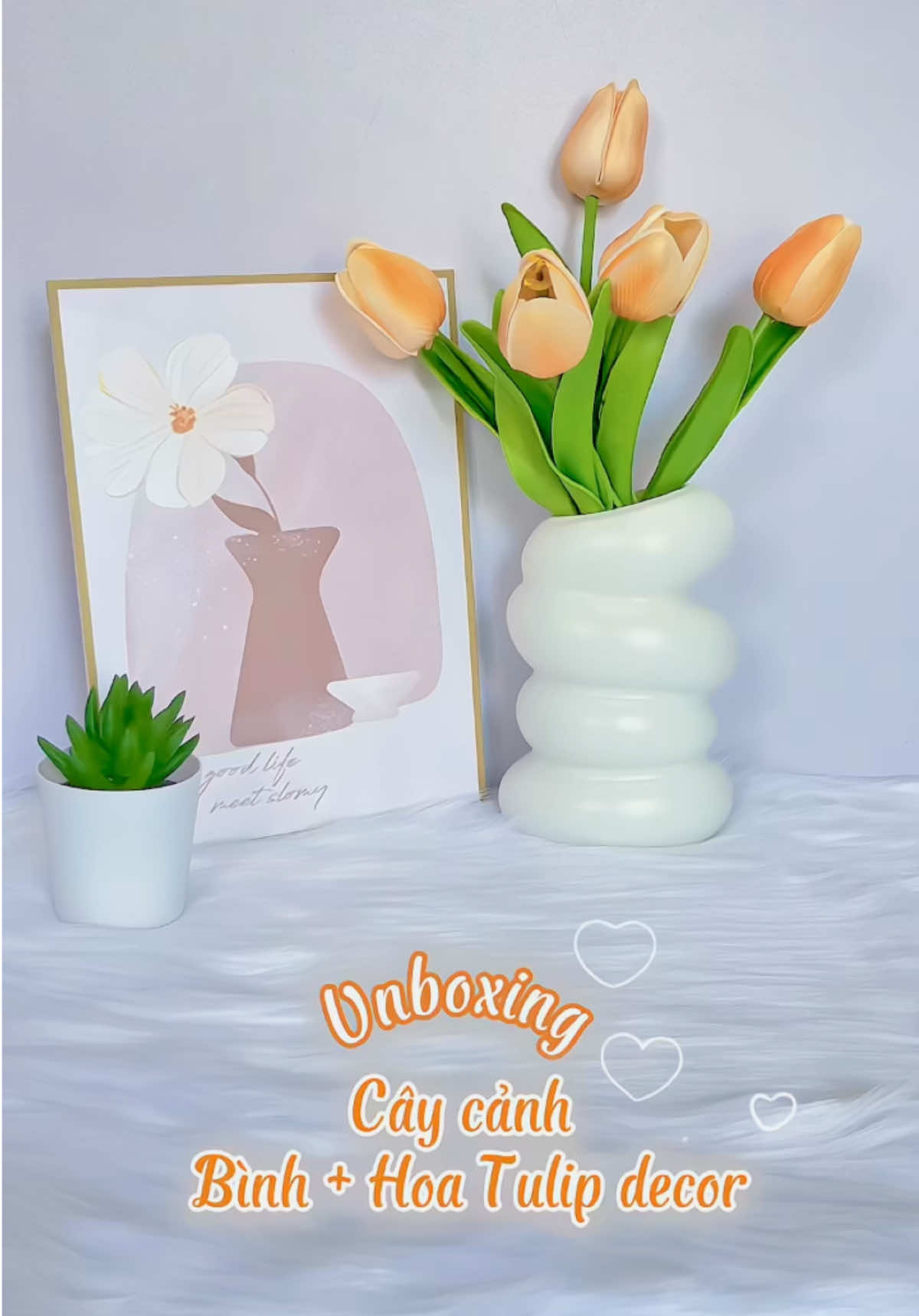 Bình hoa Tulip decor xinh quá nha mấy nàng 🌷#decor #decorgoclamviec #hoatulip #hoadecor #trending #viral #xuhuong #xh #unboxing #unbox 