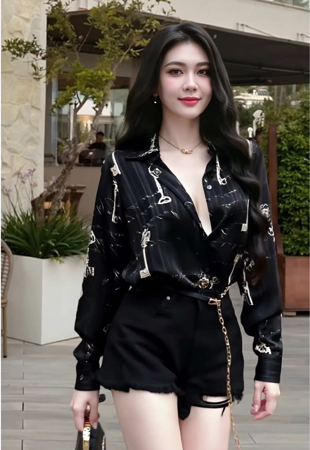 Sơ mi tơ nữ tay dài thiết kế sọc dệt nhũ cao cấp công sở áo sơ mi họa tiết khóa to đen trắng #viral #tiktokshop #fashion #thinhhanh #xuhuong #thoitrangnu #tiepthilienket #hottrend #tiktokshop #sanphamxuhuong #aosominu #aosomidaitay #aosomicaocap #aosomicongso #sominu #somicongso 