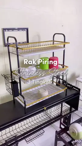 Rak piring stainless steel dengan kapasitas penyimpanan luas #rakpiring #rakpiringstainless #rakpiringmurah #perabotandapur #perabotanrumahtangga #wibgajian 