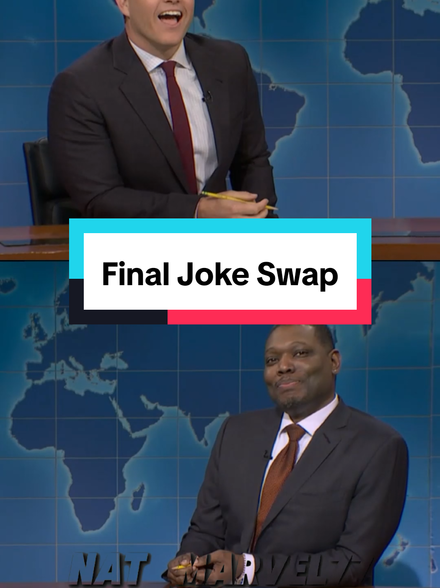 Final Joke Swap. Colin got Che to apologize!  #scarlettjohansson #michaelche #colinjost #snl #jokeswap 
