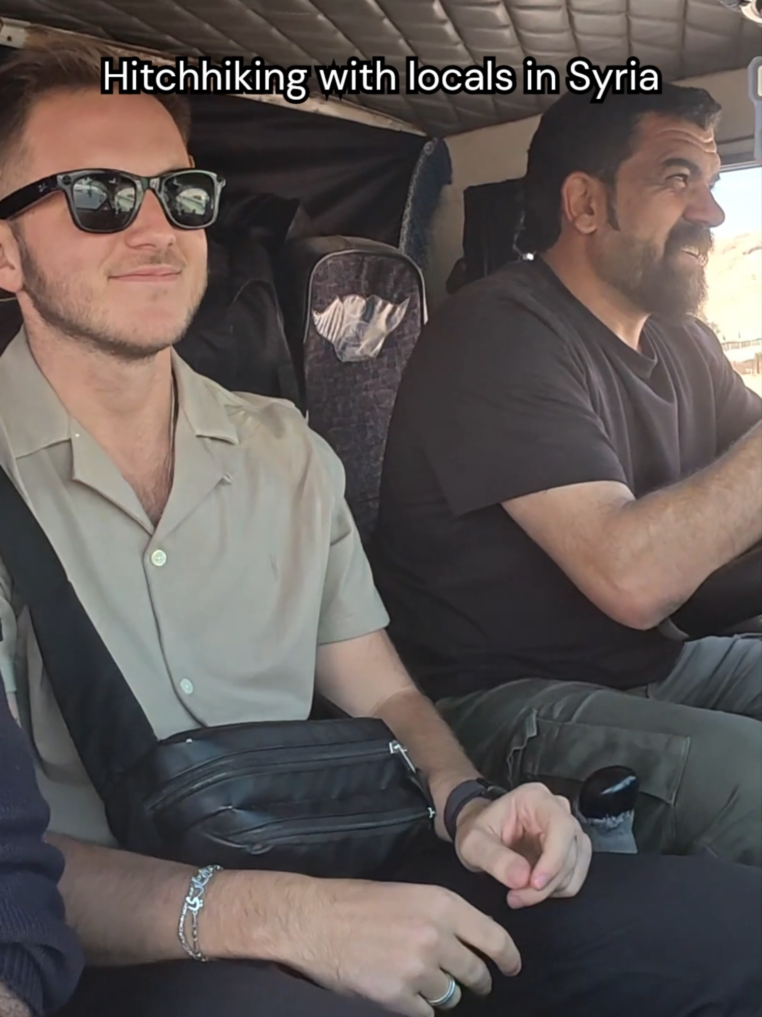 Hitchhiking with locals in Syria #syria #damascus #syria🇸🇾 #syrian