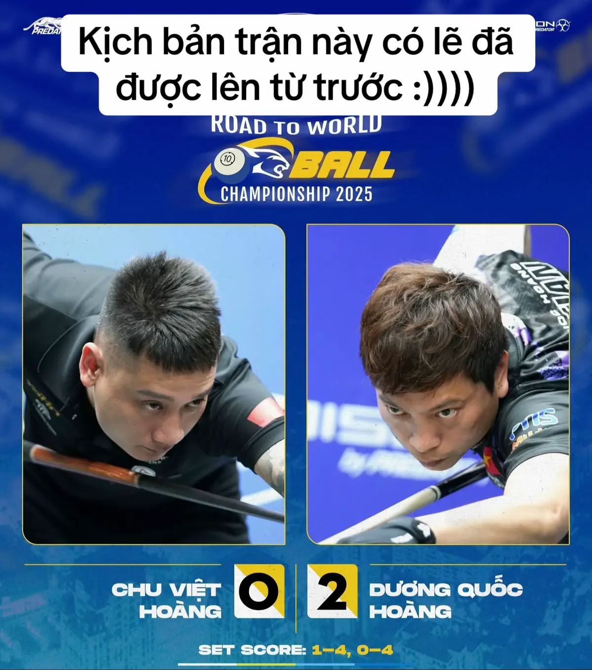 Quá khó cho Hoàng PT. Cứ vào bắn được 1,2 con bi lại ra ghế ngồi nhìn a Hoàng Sao dọn bàn. Kết thúc quá nhanh, cảm giác Hoàng PT hôm nay và trận đấu hôm qua gặp thầy Tkon như 2 người khác nhau #10ball #hoangsao #duongquochoang #bia #billiards #viral #trending 