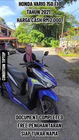 honda vario 150 fi tahun 2021 ready stock untuk dijual‼️‼️‼️ ✅Document Completed ✅Boleh Jalan Jauh ✅Condition Motor Semua Oke ✅Free Hantar+Tukar Nama #hondavario150fi #honda #vario150fi #hondavario150fi #vario150fimalaysia #malaysia #fyp #masukberanda #viral #tiktokviral #malaysiatiktok #terutedseller #postageseluruhmalaysia 