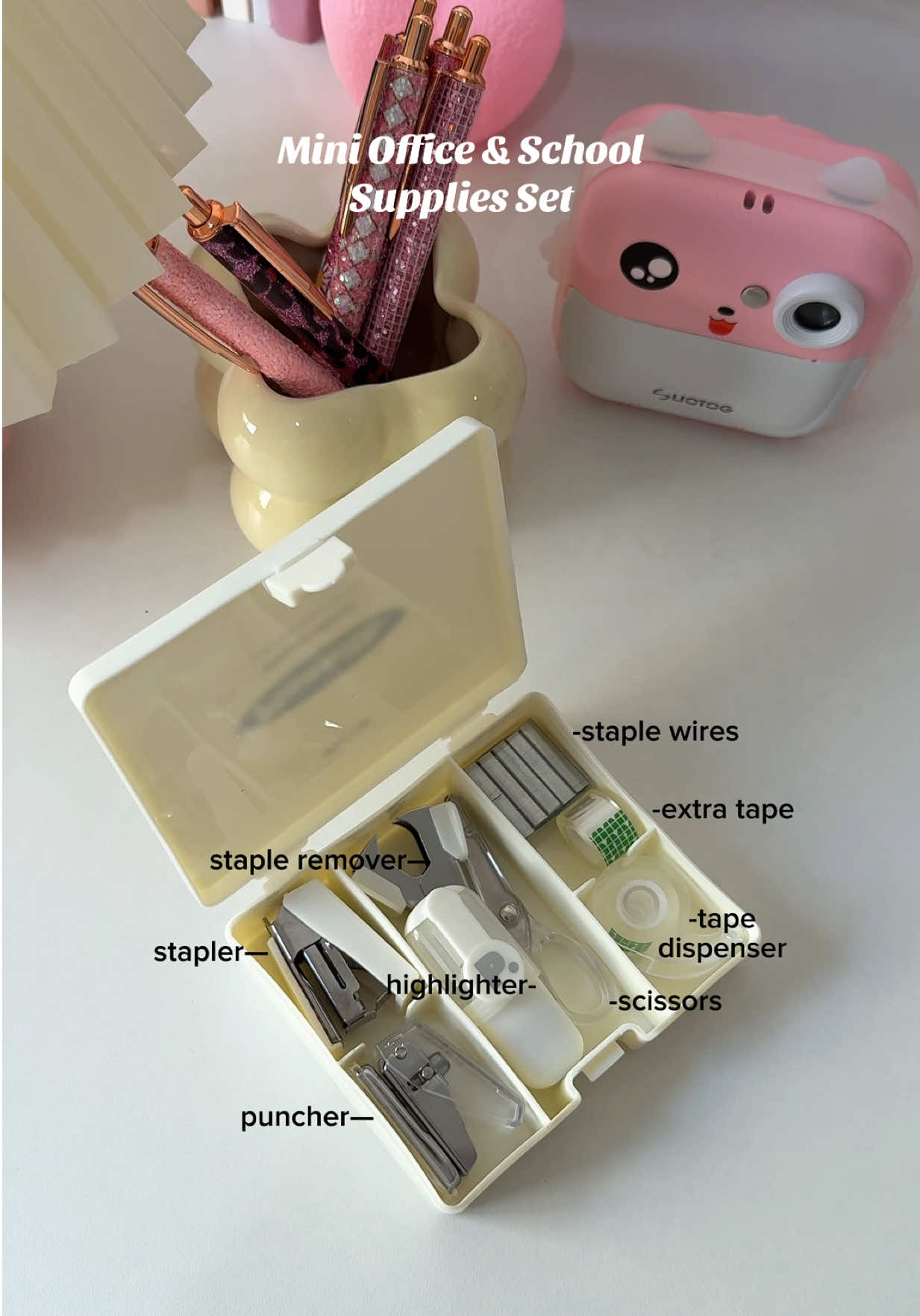 Super cute and super useful tool box especially for students!✨ #minischoolsupplies #miniofficesupplies #studenttools #stationeryset #schoolsupplies #officesupplies #studentessentials 