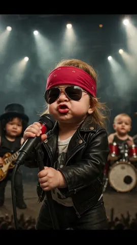 Guns N‘ Roses singing „Paradise City“ as babys  #baby #singing #ai #fyp #gunsnroses 