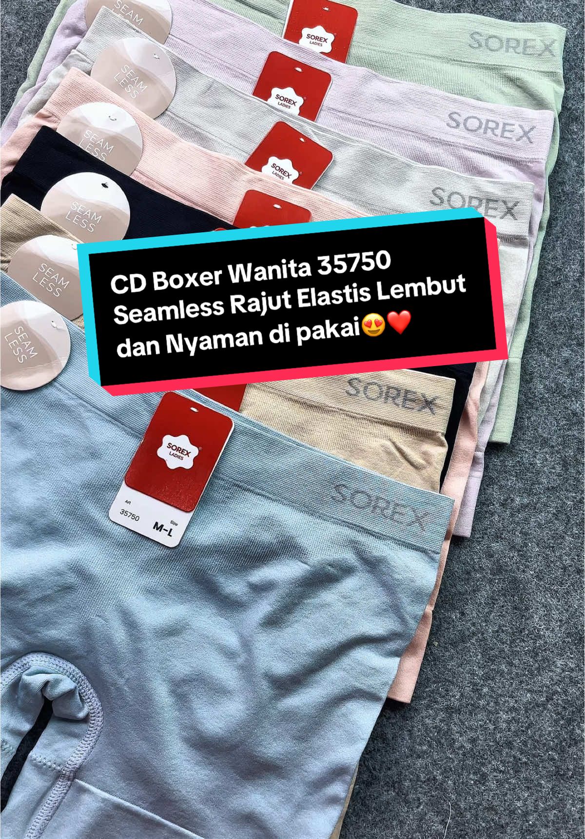 CD Boxer Sorex Wanita 35750 Boxer Segiempat Bahan Nilon Spandek,Rajut Serat Microfiber Seamless Nyaman dipakai seharian #cd #cdwanita #boxer #boxerwanita #sorex #cdsorex #boxersorex #dalamanwanita #cdseamless  #cdseamlesswanita#cdsorexseamless 