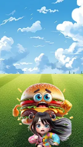Mama tolong adek di kejar Monster Burger!!🍔 #kartuntempel #animasi #kartun #fyp 