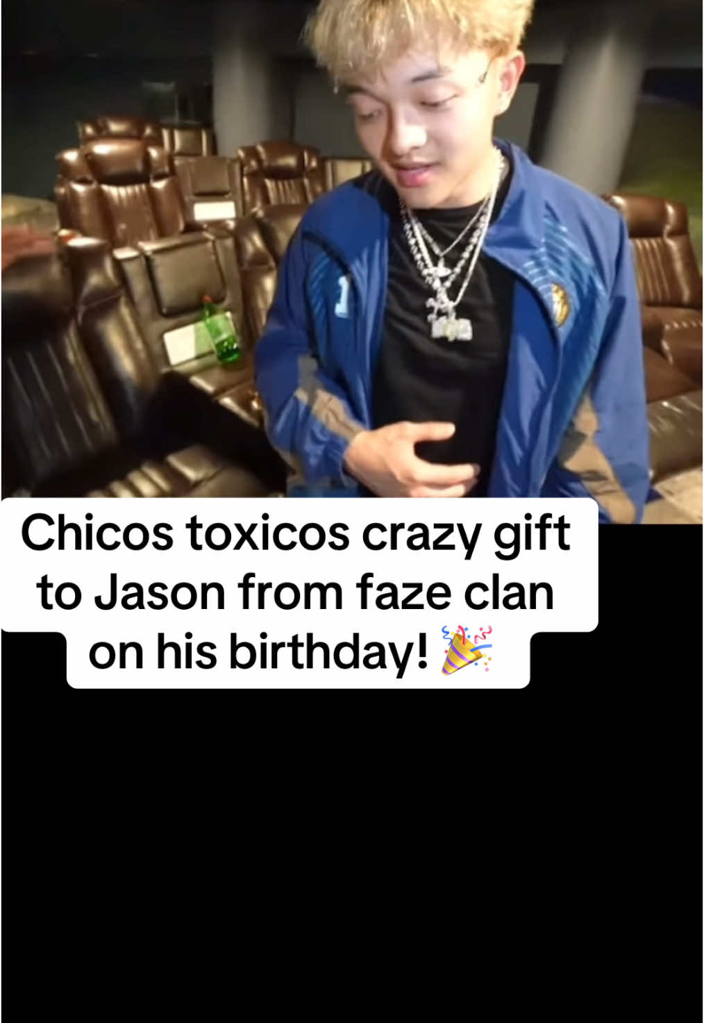 Crazy gift from the Chico toxicos! #chicostoxicos #toxicos #toxicas #jason #fazeclan #fazeup #birthdaygiftideas 