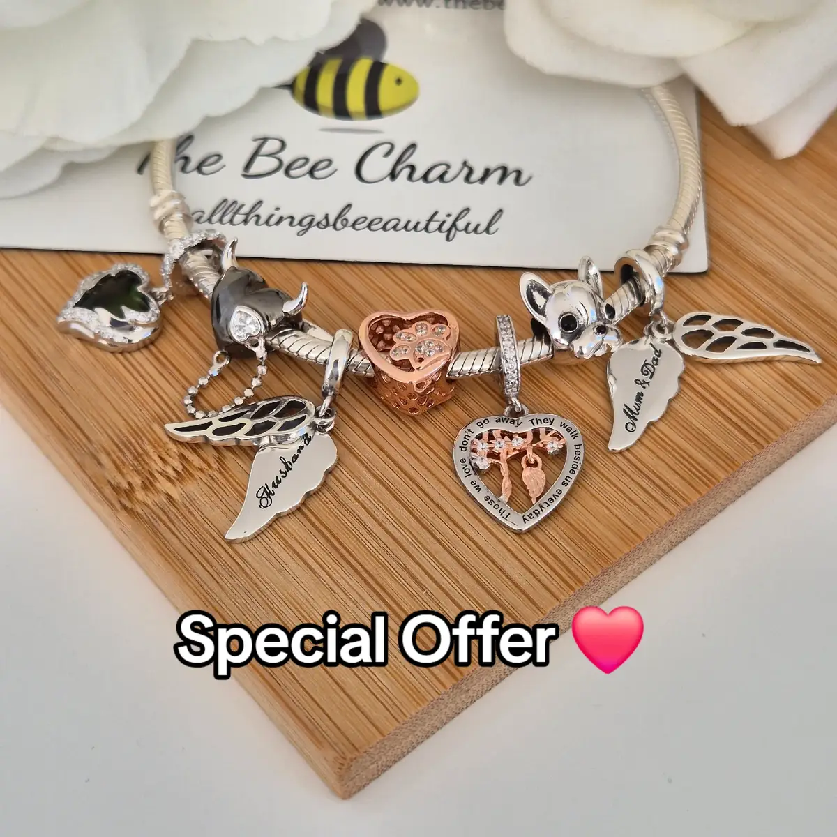 Sterling Silver S925 stamped jewellery in our Tiktok shop. #tiktokmademebuyit #familyforever #tiktokgifts #pandora #uniquegifts #birthdaygift #gift #present #giftsforher #silverjewelry #missyou #grief #silvercharms #loveyou