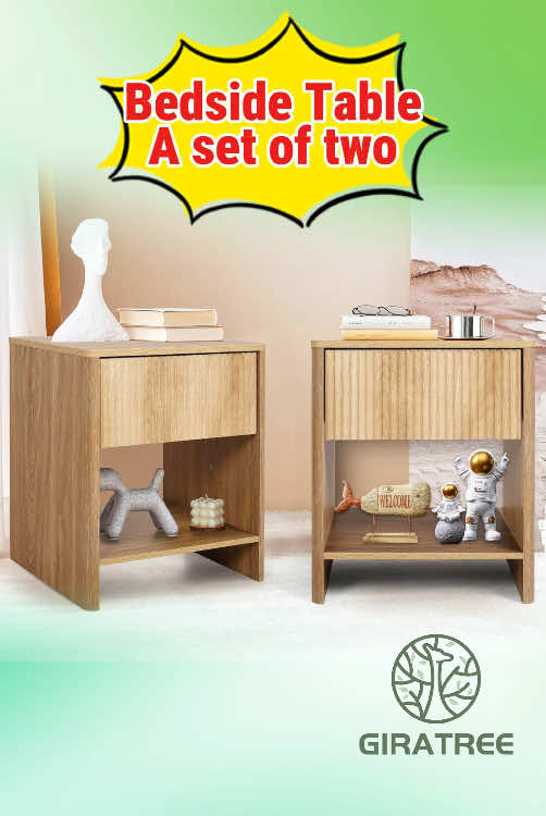 Not just for the bedroom — this fluted nightstand looks perfect in my living room 💼 Comes in a set of 2, ships fast & free. Link below. #ModernHome #FurnitureFinds #Giratree #Giratreefurniture #LivingRoomStyle #DesignOnABudget #FreeShipping #HomeDeals#Adoteumhabitinho 