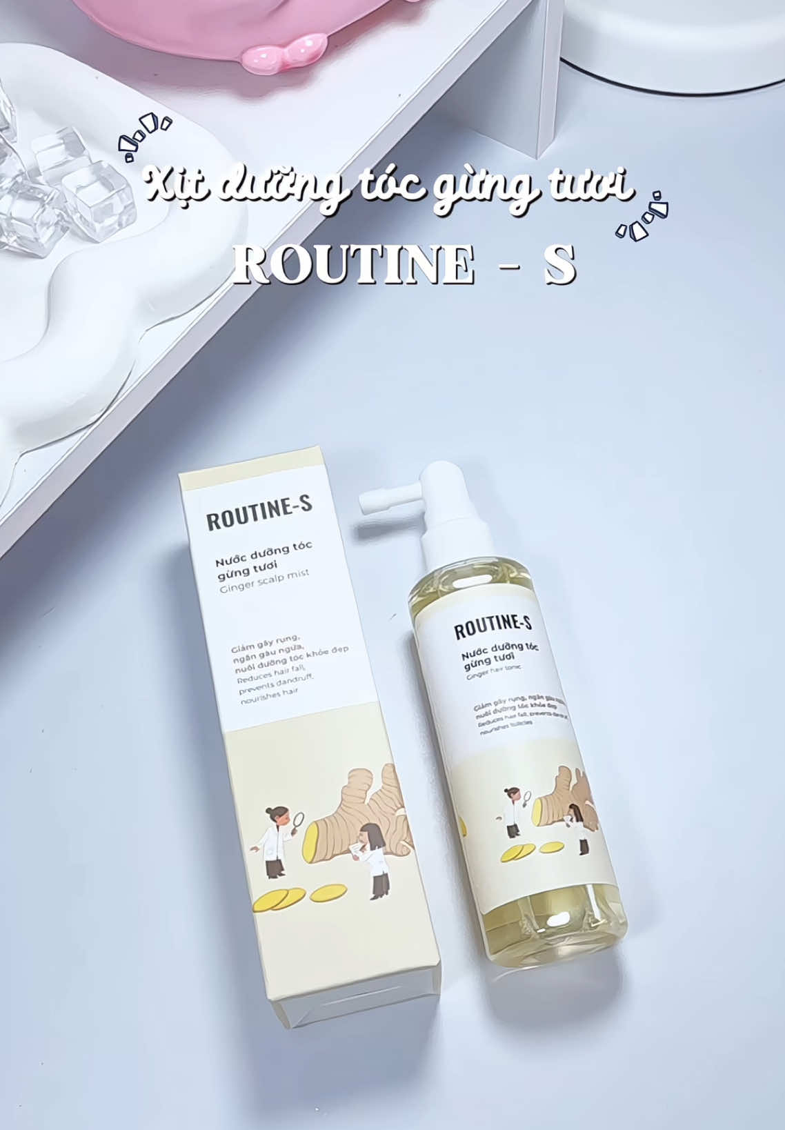 Nước dưỡng tóc gừng tươi Redensy #nuocduongtoc #duongtoc #routines #toc #xh #fyp #xuhuong 