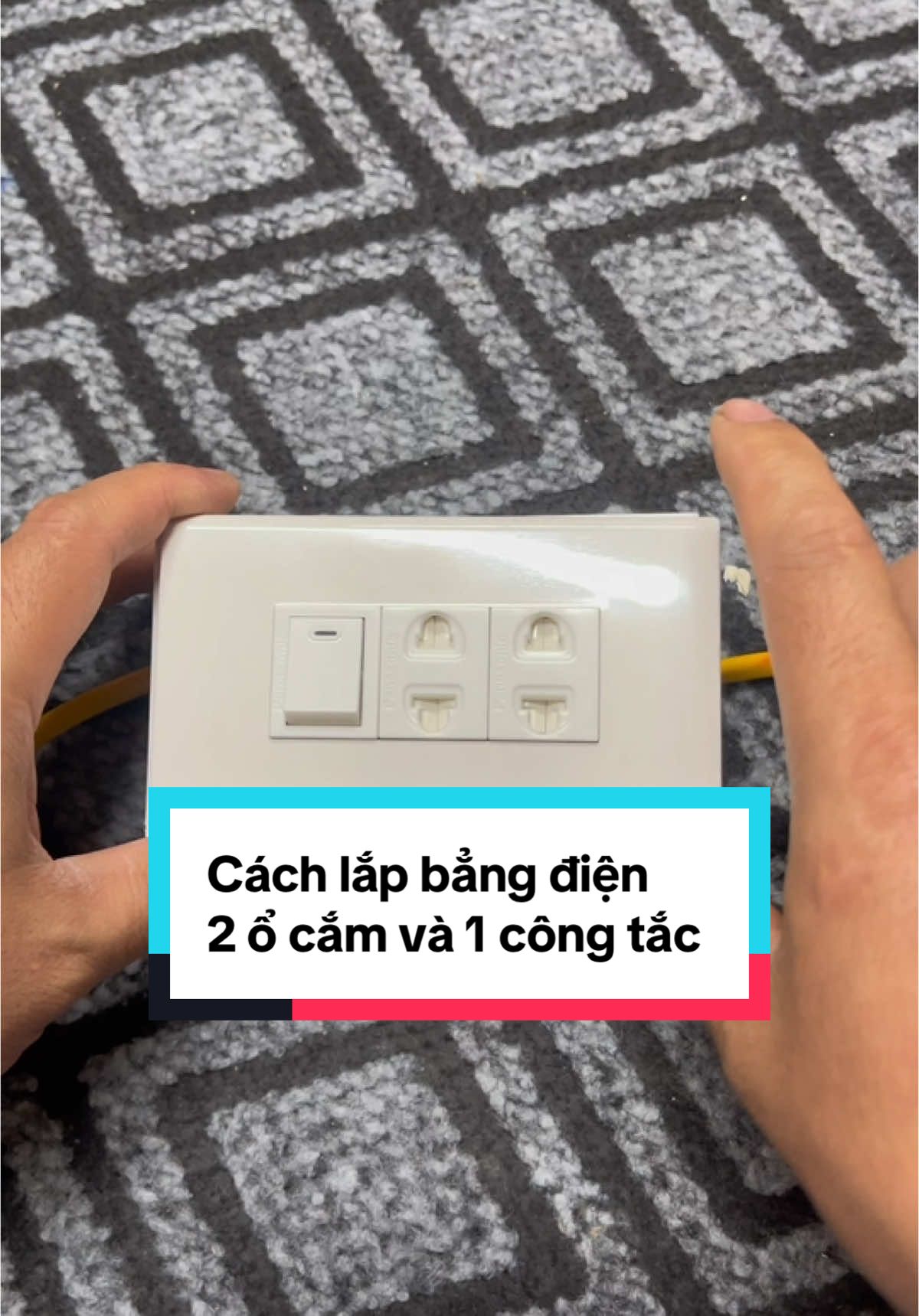 Bảng điện 2 ổ cắm 1 công tắc bóng đèn #xuhuong #diendandung #meovat #tuthovuon 