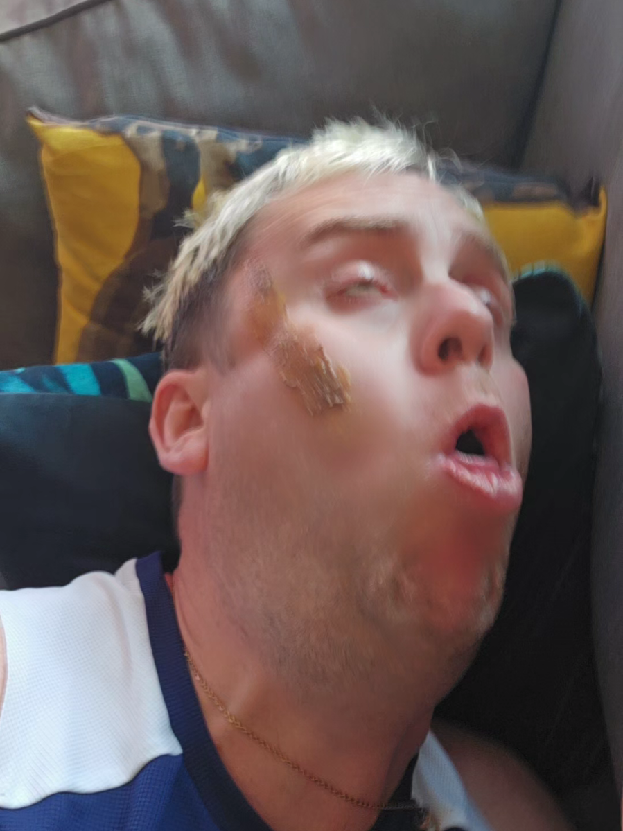 They say dogs will leave their mark on you...I didn't expect this 