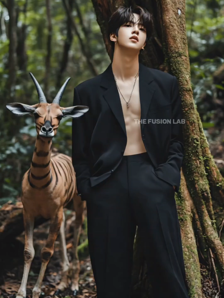 Human and Okapi Fusion #pixverse #pixverseai #hybrid #morph #animalfusion #aiart #ai #transform #livewallpaper #aifusion 