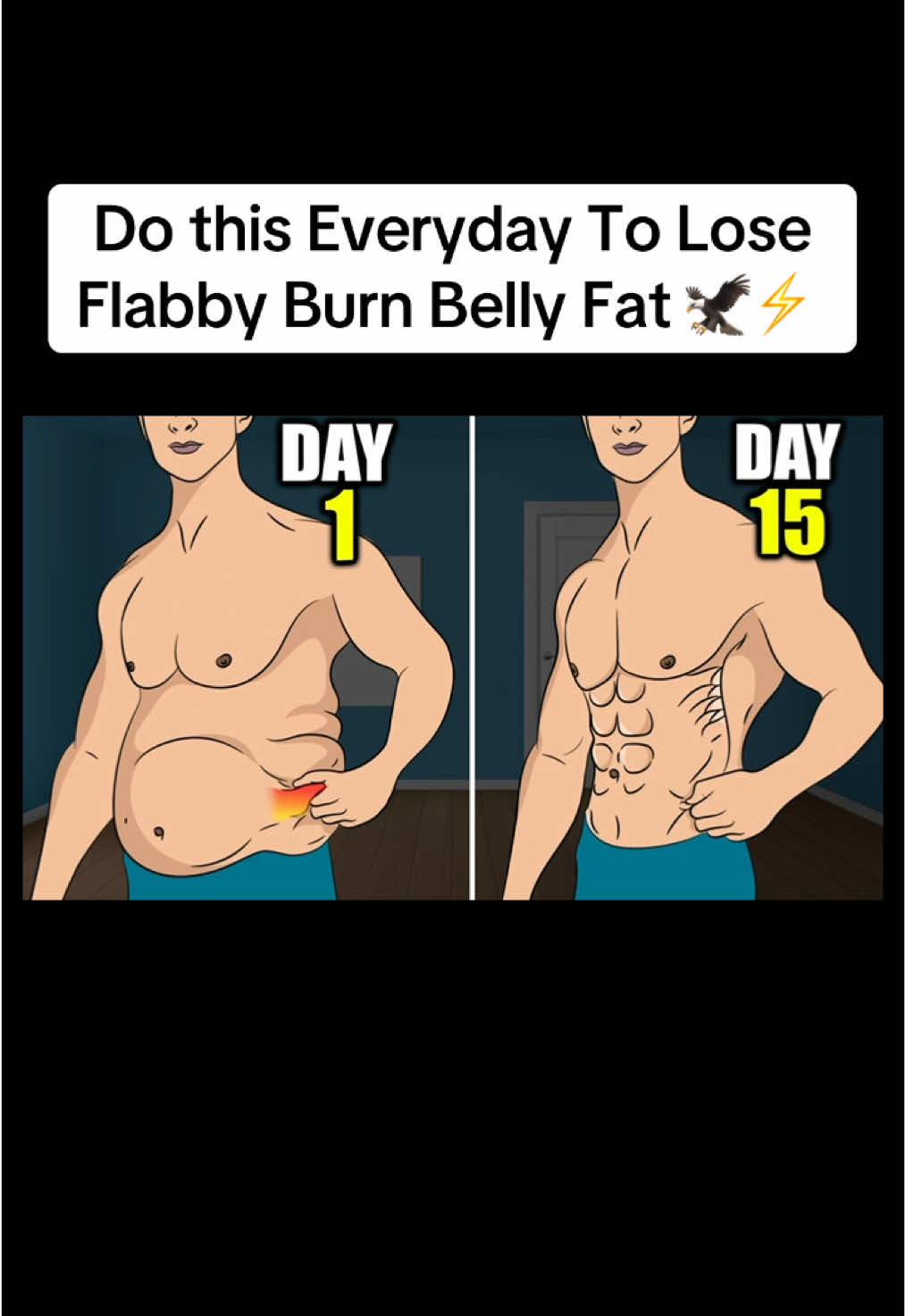 Do this Everyday To Lose Flabby Burn Belly Fat 🦅⚡️ #workout #bellyfat #bellyfatworkout #sixpack #absworkout #Fitness 