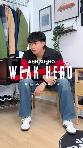 takde mana mana director nak ambil saya casting ke jadi villain pon ok🌚  windbreaker from @SUSANO #weakheroclass1 #ahnsooho #menfashion #ringkasoutfit 