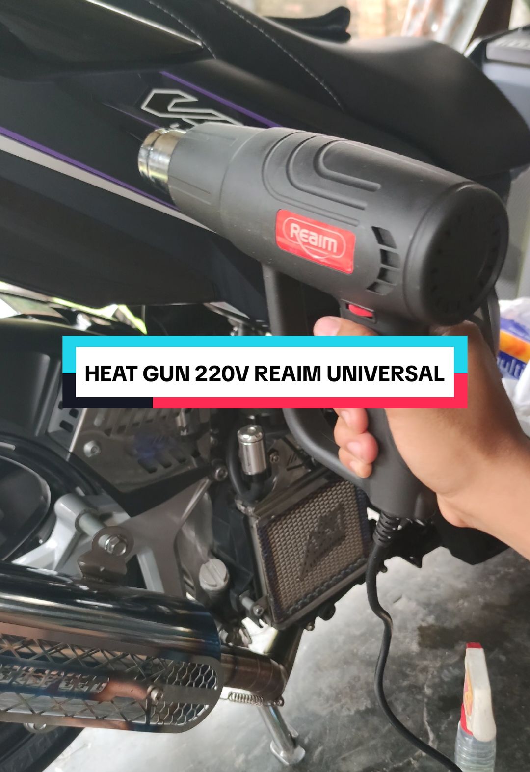 masang striping auto satset 🫢 . . . #hotgun #heatgun #reaim #reaimhotgun220v #pemanas 