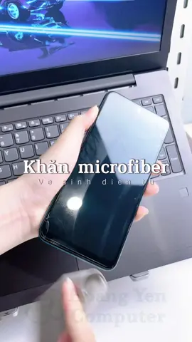 Khăn lau Microfiber làm sạc màn hình điện thoại, laptop, máy tính bảng  #khanlau #microfiber #lamsach #xh #dienthoai #laptop 