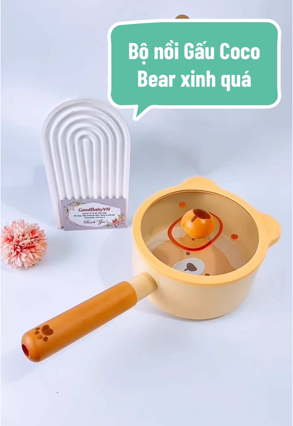 Bộ nồi gấu Coco Bear xịn đẹp gọi tên #goodbabyvn #andam #andamcungbe #bonoichaoandam 