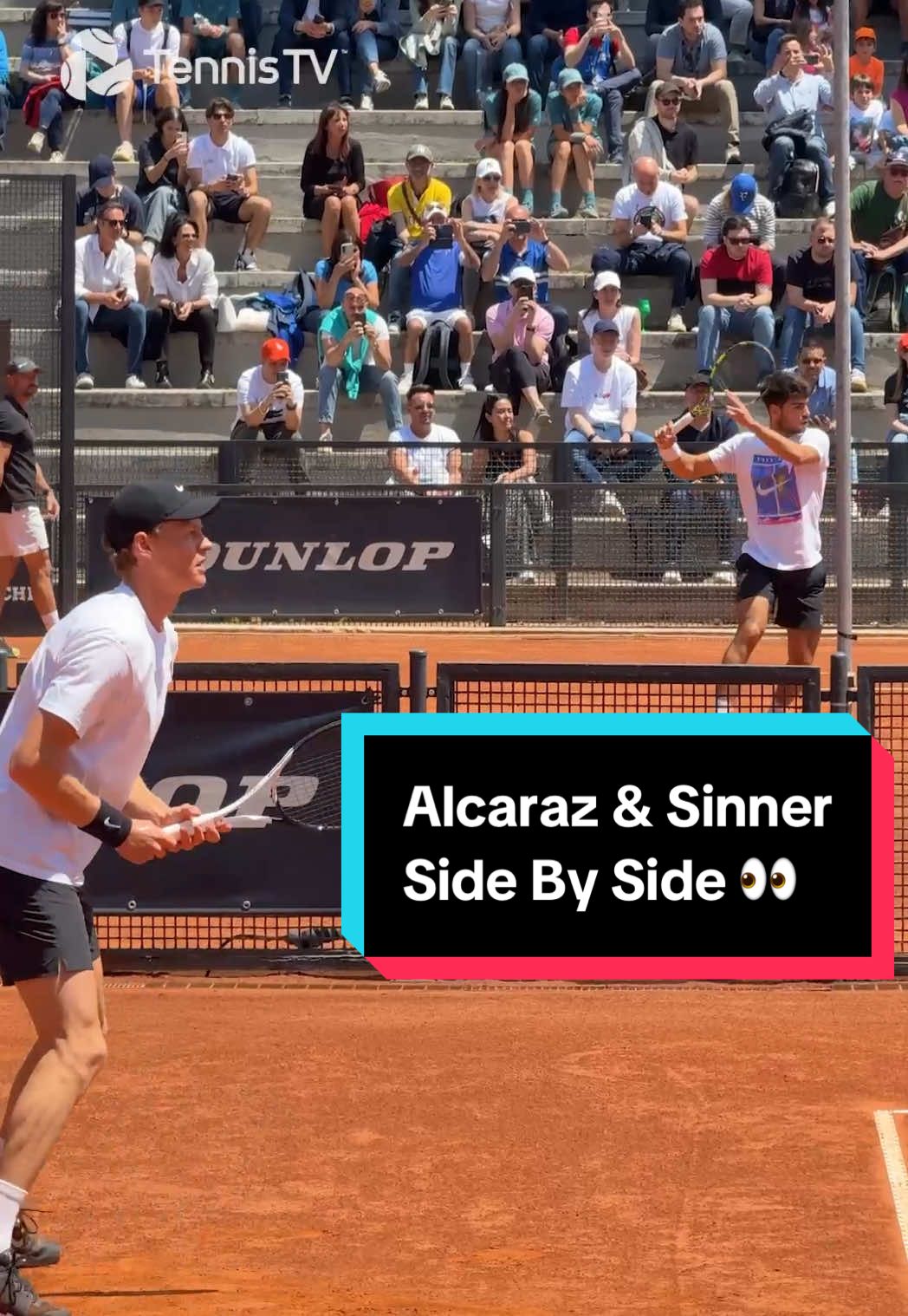 Alcaraz & Sinner keeping close tabs on each other 🥶 #tennis #tennistv 