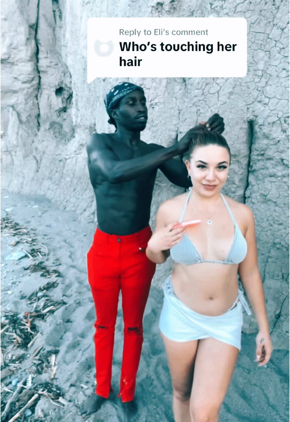 It’s what he did to my hair that should be studied😘💦 #kristinaandsam#couplecomedy#Relationship 