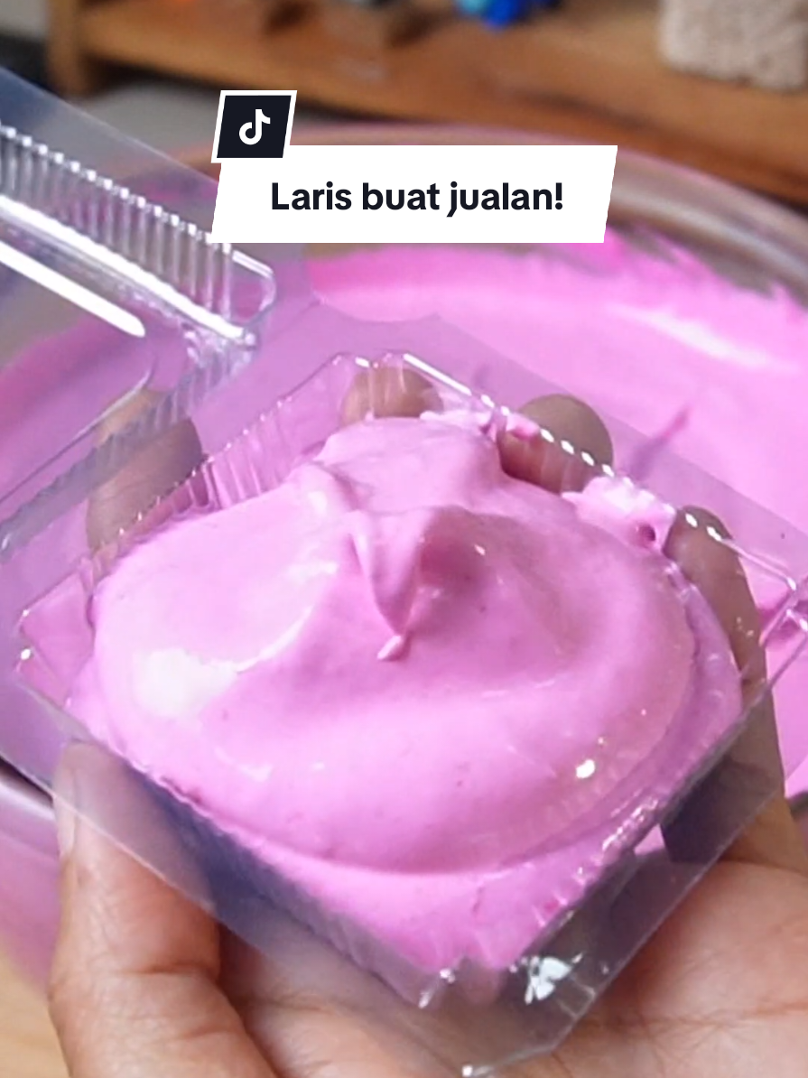 Resep es krim buah naga, mudah enak laris buat jualan! #food #resepmudah #jajanan #idejualan 