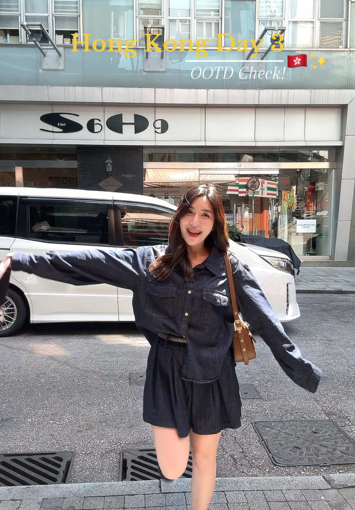 ⭐️Ootd in hk 🇭🇰Day3🫐✨ #OOTD #outfit #fyp #hongkong #เที่ยวจีน 