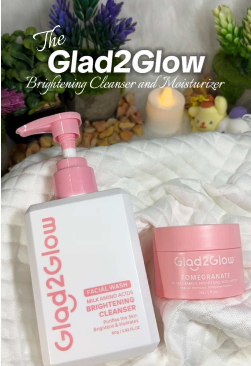 Presenting: The Glad2Glow Brightening Cleanser and Moisturizer! 💗 #glad2glow #glad2glowmoisturizer #glad2glowskincare #glad2glowpromo #affiliate 