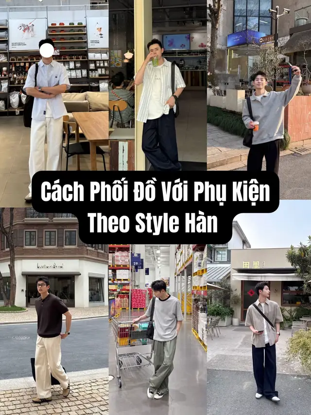 Cách phối đồ với phụ kiện theo style Hàn p1 #xuhuong #foryou #xuhuongtiktok #totebag #fyp #korean 