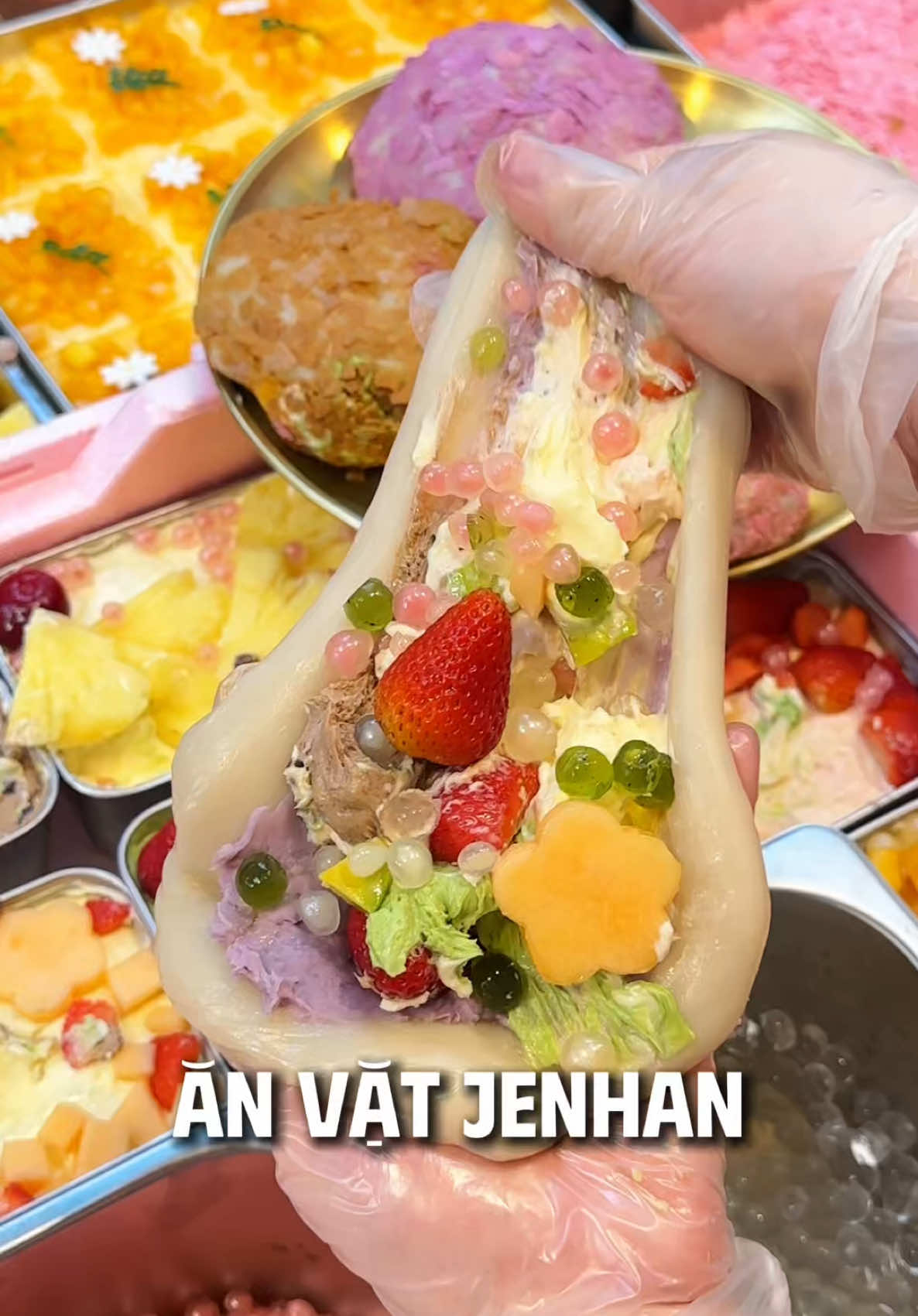 Mochi trái cây kem lạnh đúng nũng nịu đẫm lệ luôn 📍Ăn Vặt Jenhan #phehanoi #vrmgr #fyp #LearnOnTikTok #ilovetiktok #foodreviews #reviews #xuhuong #food #trending 