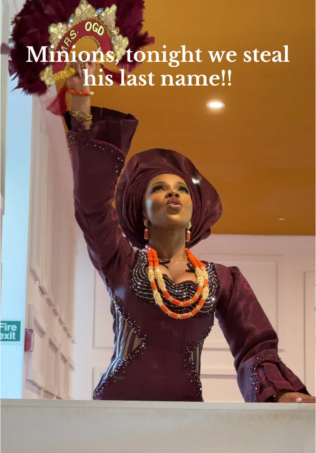 Minions, tonight I steal his last name🤭 Officially Mrs OGD💍 #theOGDs2025 #nigerianwedding #traditionalwedding #bride #yorubabride #weddinginspo 