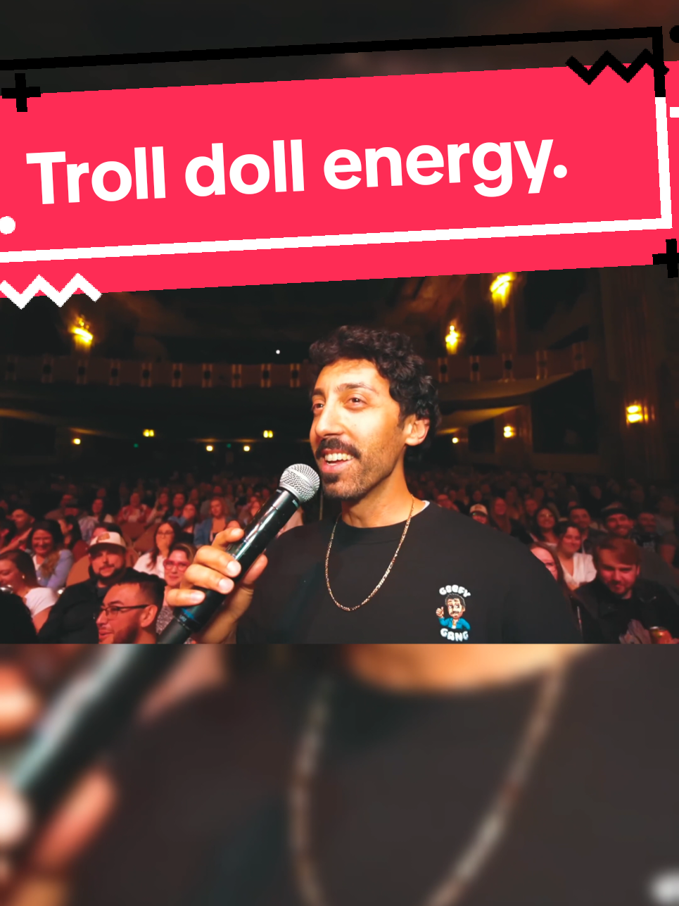 Troll doll energy. I like her hairstyle tho... #morganjay #trolldoll #comedy #autotune #crowdwork #jokess #laughing #laughter #fyp #viraltiktokvideo #w 