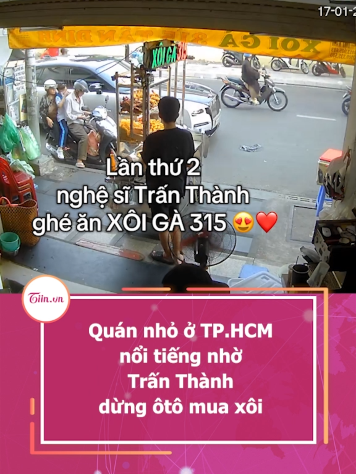 Quán nhỏ ở TP.HCM nổi tiếng nhờ Trấn Thành dừng ôtô mua xôi #tiinnews #tranthanh