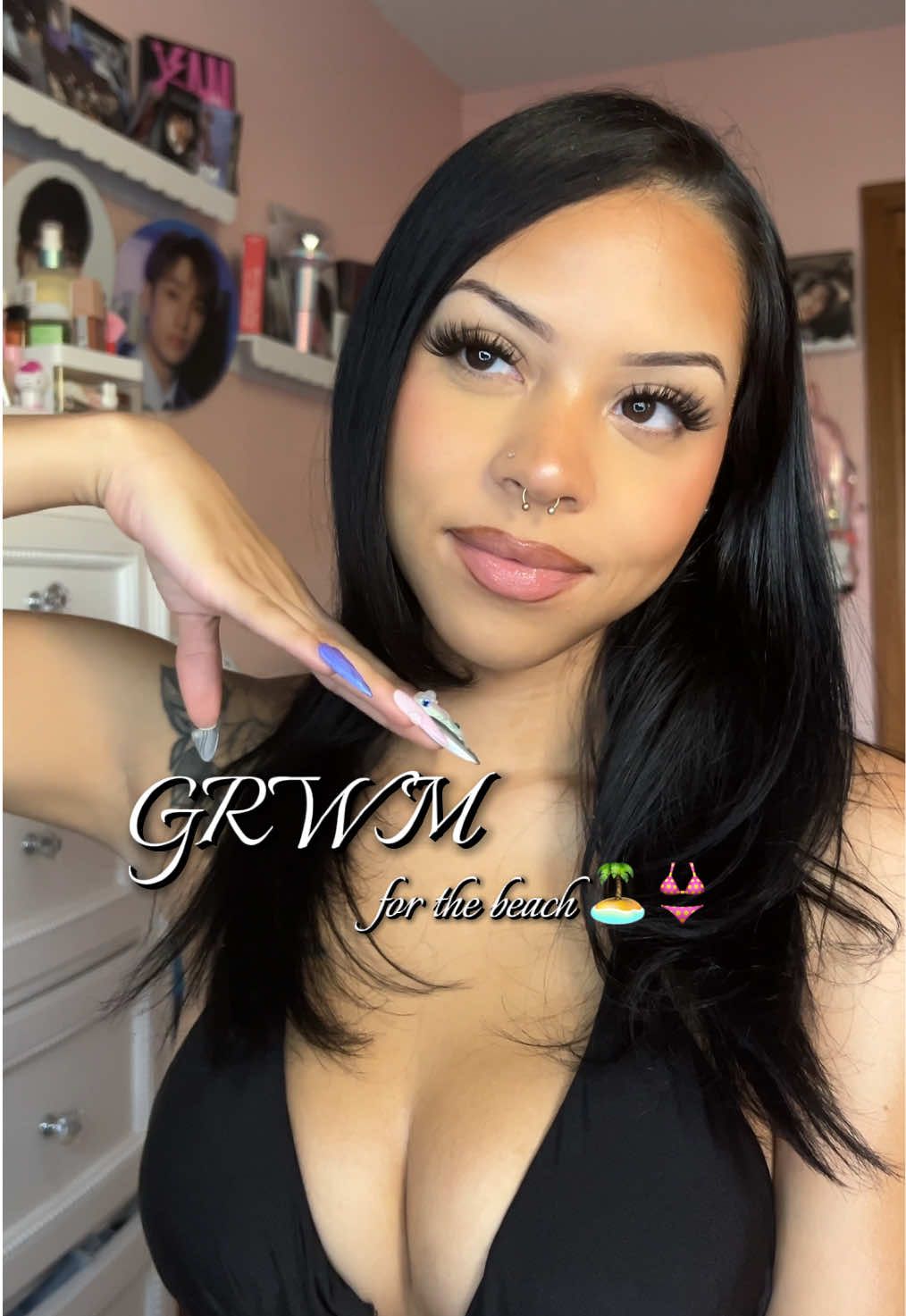 grwm for the beach 🏝️  yes i wear makeup to the beach mind your business 🦭 #grwm #grwmmakeup #getreadywithmemakeup #beachmakeup #summermakeup #MakeupRoutine #skintints #fypシ 
