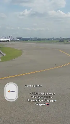 This is need to mention when you landing to the suvarnabhumi Airport 🛫 in Bangkok Thailand 🇹🇭.  You will see the Thai Airways flights on the ground parked nicely from the sky. then  when arrive to the gates you will see those planes again.  This makes my impression when travelling through Suvarnabhumi Airport. #thaiairways #traveltiktok #travel #thai #tiktokthailand🇹🇭 #tiktokthailand #thailand🇹🇭 #thailand #airport #suvarnabhumiairport #thaiairways🇹🇭 #windowseat #aviation 