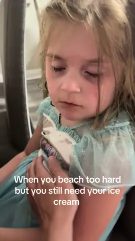 Highest level of tired achieved 🤣 #panamacitybeach #tiredbaby #beach#fyp #icecream 
