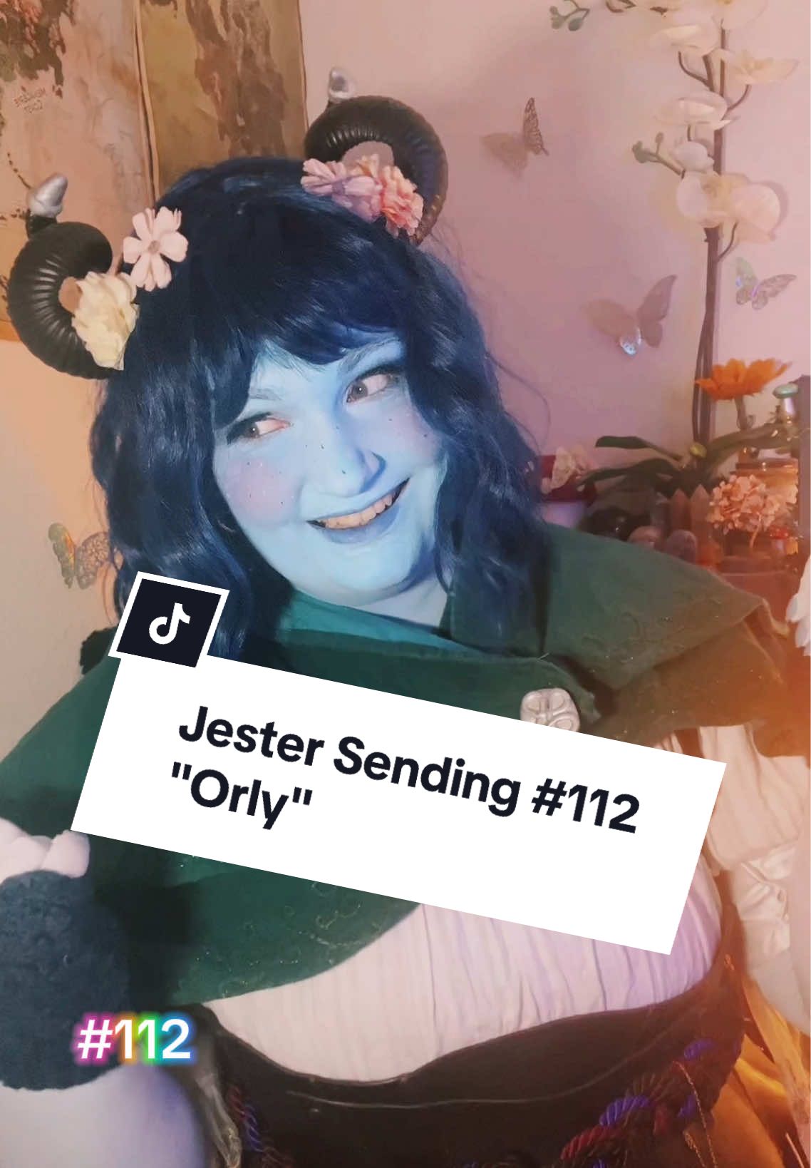 🍭 Jester Sending #112 Jester sends a message to Orly in episode 101 of @Critical Role so many more sendings to come. #isitthursdayyet  Jester is cosplayed by @DragonElle and belongs to @LauraBaileyVO  #jesterlavorrecosplay #criticalerolecosplay #jesterlavorre #criticalrole #mightynein #jesterlavorre #dragonturtle #jestersending #orly 