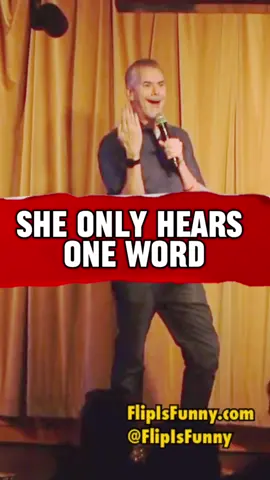 She only hears one word . . . #Funny #StandUpComedy #Crowdwork #Marriage