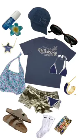 didnt have much time!#Summer #summervibes #pinterest #collage #outfit #blue #fyp 