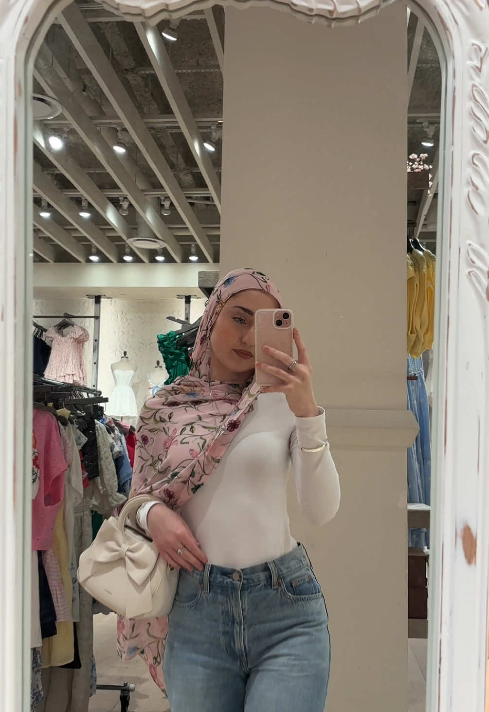 when the hijab is the fit 🌸💐 #fyp #hijabi #muslim #modestfashion #vela #albanian #hijab #fitcheck hijab from: @velascarves 