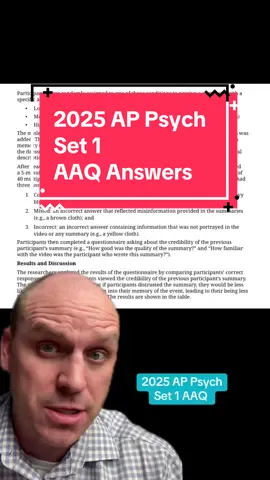 #greenscreen 2025 AP Psych AAQ (Article Analysis Question) - Set 1 - FRQ #appsych #appsychreview #appsychology #appsychologyexam #frq #aaq